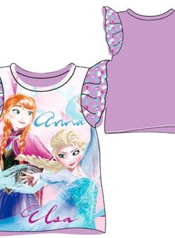 Camiseta Frozen Disney Elsa Anna volantes 
