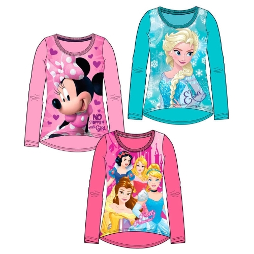 Camiseta Frozen Minnie Princesas Disney Manga Larga