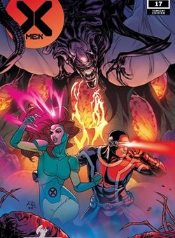 X-Men #17 Marvel Vs Alien Variant Cover Russell Dauterman (January 2021)